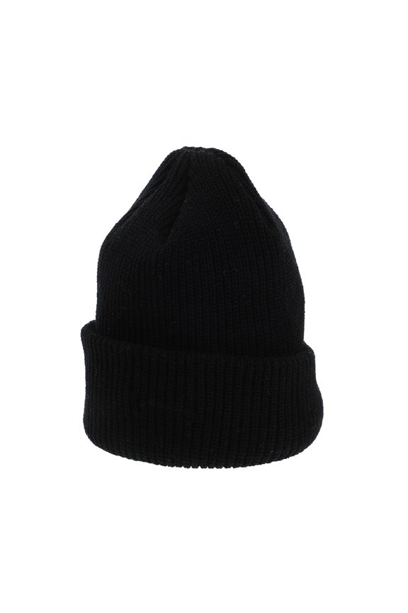 Black Knitted Beanie Wool Yarn Winter Warm Hat Wind Proof Outdoor Headwear for Male