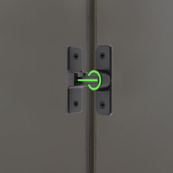 OFFIGAM Black Door Lock Latch for Corner Doors, Gates, Sheds, and with Easy Installation