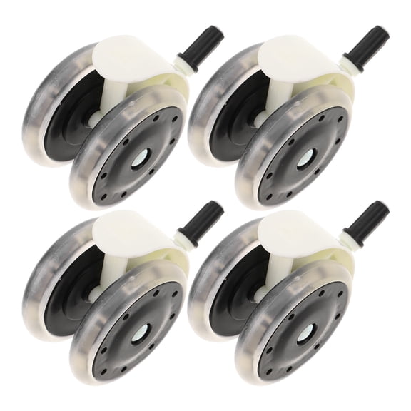 OFFIGAM Black Replacement Baby Walker Wheels for Daily Use Made of PP with Silent and Quick Installation 4pcs