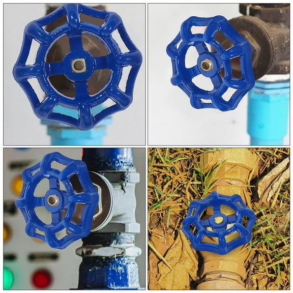 OFFIGAM Blue Metal Water Valve Handle Replacement for Indoor and Outdoor Faucet Control