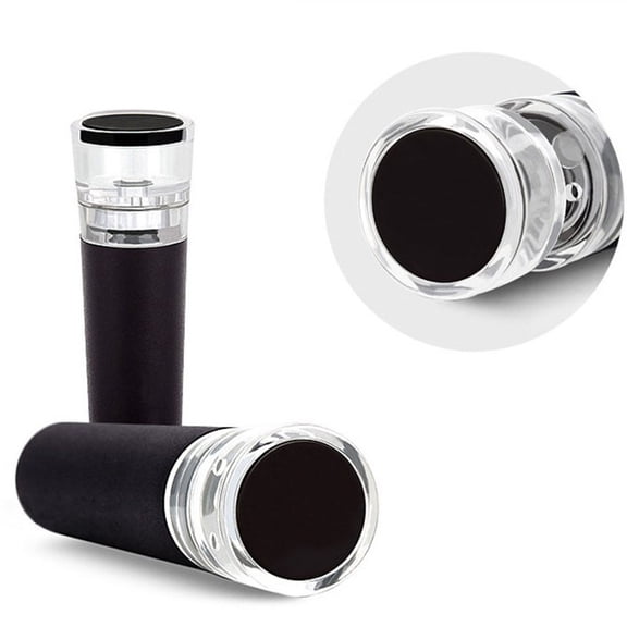 OFFIGAM Bottle Stoppers for Glass Bottles Vacuum Wine Stopper Black for Restaurant 1Pcs