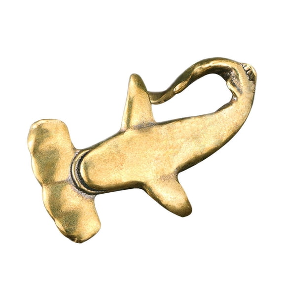 OFFIGAM Brass Shark Adornment Shark Home Decor Retro Style For Family 1Pcs