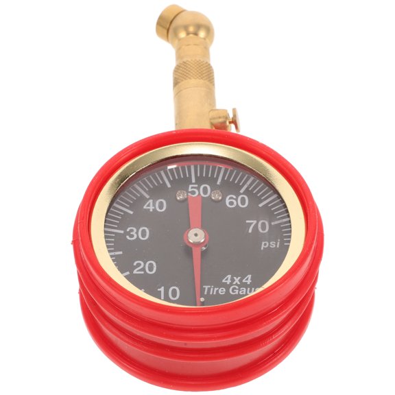 OFFIGAM Brass and Rubber Tire Air Pressure Gauge for Cars with Rapid Deflation Feature