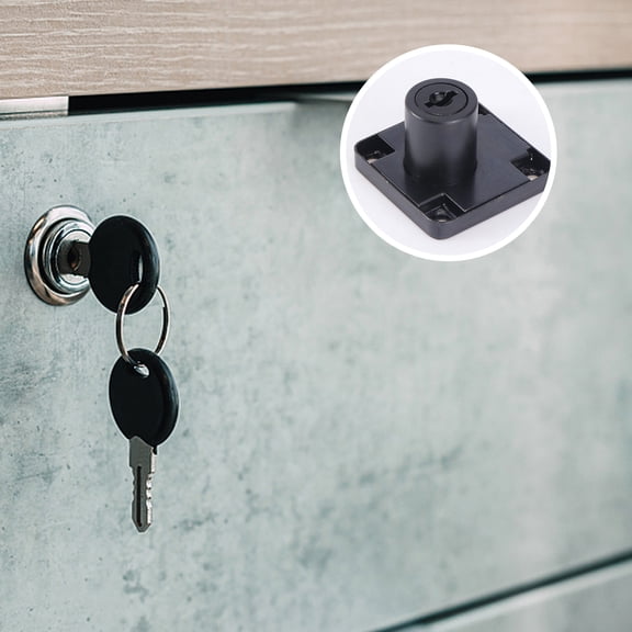 DRAFIDEEP Mailbox Lock Zinc Alloy Black for Office Files Cabinet with 2 Keys Included