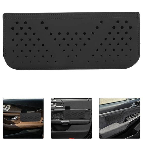 OFFIGAM Black PU Car Console Organizer Bag for Neatly Storing Car Accessories and Essentials