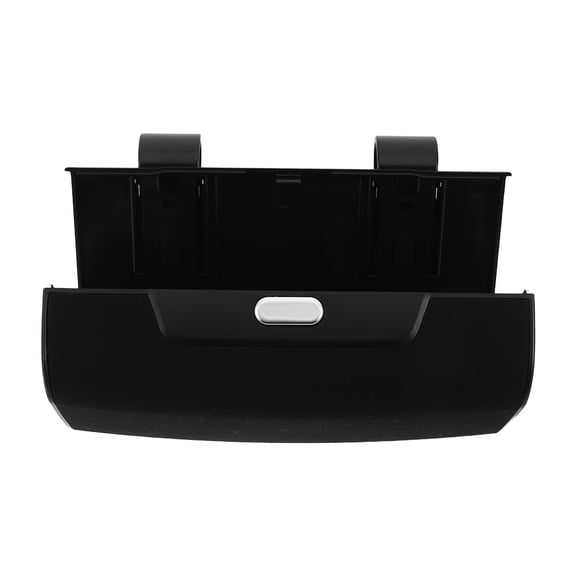 OFFIGAM Black Car Eyeglasses Case with Soft Lining, Compact Storage Box for Visor, Easy Open Button Design