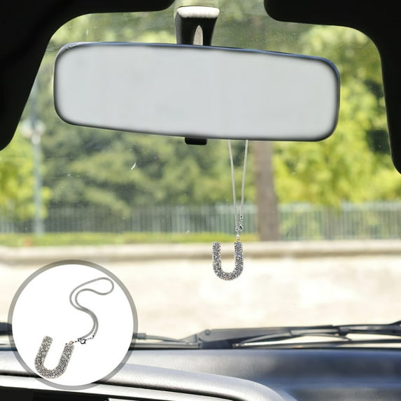 OFFIGAM Car Hanging Accessories Set with Multi Letter Shaped Pendants for Women, Stylish Auto Interior Decoration