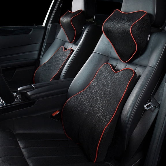 OFFIGAM Car Headrest Pillow and Lumbar Support Cushion Universal Fit for All Vehicles Comfortable Neck and Back Rest