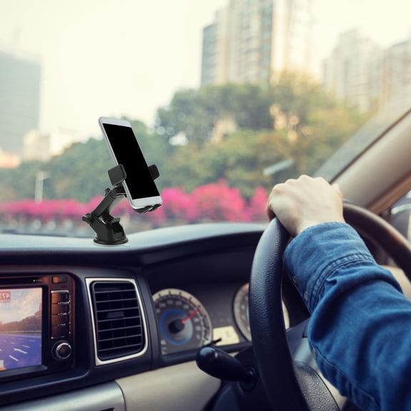OFFIGAM Car Phone Holder Black Suction Cup Mount Compatible with Most Phones for Safe Driving