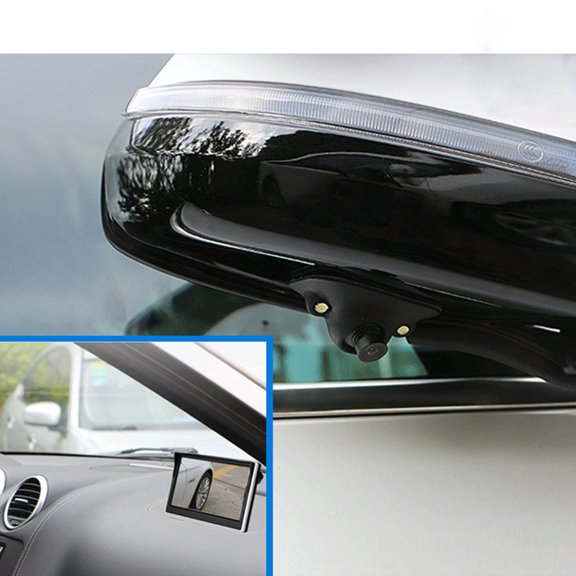 OFFIGAM Car Right Side Camera with Waterproof Design and Induction LED Light for Night Driving