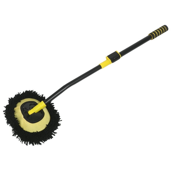 OFFIGAM Telescopic Pole Car Wash Brush with Soft Chenille Mop for Efficient Cleaning of Cars and Boats