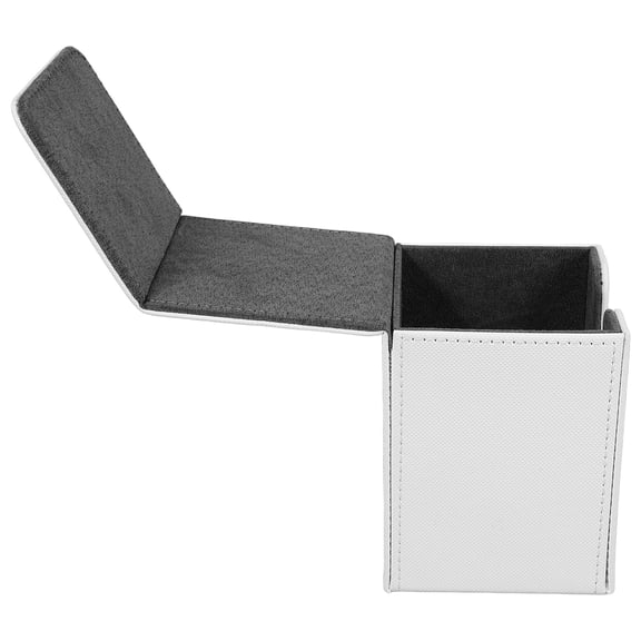 OFFIGAM White PU Gaming Card Holder Desktop Organizer for Playing Card Storage and