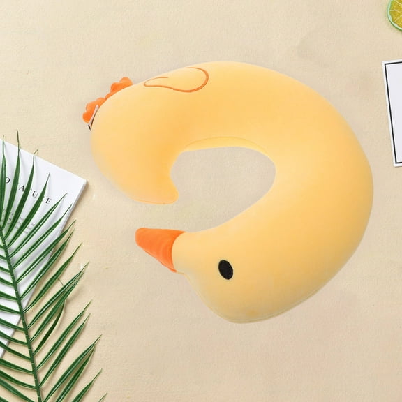 OFFIGAM Goose Soft Toy Cartoon U-Shaped Neck Pillow Crystal Velvet 1Pcs