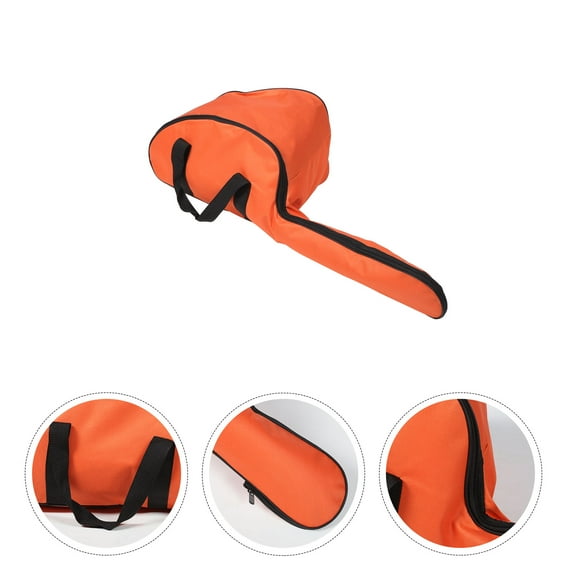 OFFIGAM Chainsaw Storage Bag Orange Heavy Duty Oxford Cloth Utility Tote for Portable Tool Carrying