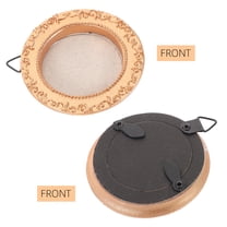 OFFIGAM Golden Tiny Home Art Frames Mini Photo Ornaments for Easy Hanging Creative Wall Decor 1.5 Inch