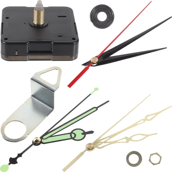 OFFIGAM Wall Clock Movement Kit with Silent Mute Mechanism and Assorted Color Hands for Accurate Replacement, 1 Set