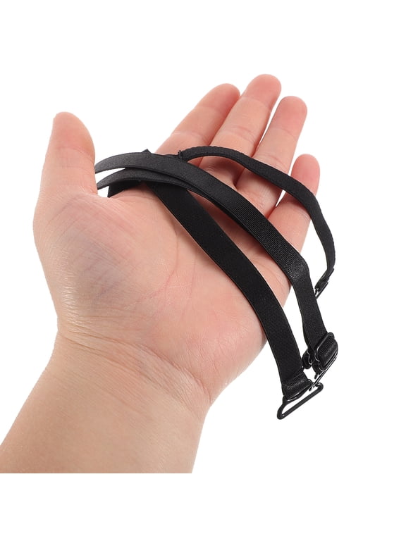 Black Nylon Adjustable Bra Strap for Women, 1 Piece Comfortable Replacement Clothing Strap Accessory