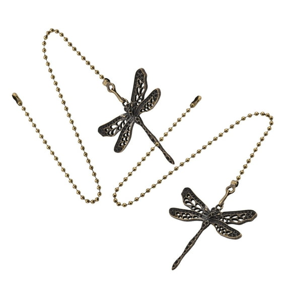 OFFIGAM Vintage Zinc Alloy Coffee Ceiling Fan Pull Chain Decorative Light Pulls for Home Ceiling Fan Accessories 2pcs