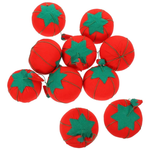 OFFIGAM Set of 10 Compact Red Cloth Pin Cushions for Sewing, Reusable and Safe Storage Accessories