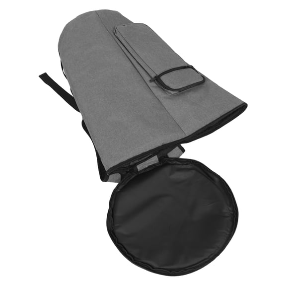 OFFIGAM Djembe Drum Carry Case Grey Cotton Linen Fabric with Padded Shoulder Straps