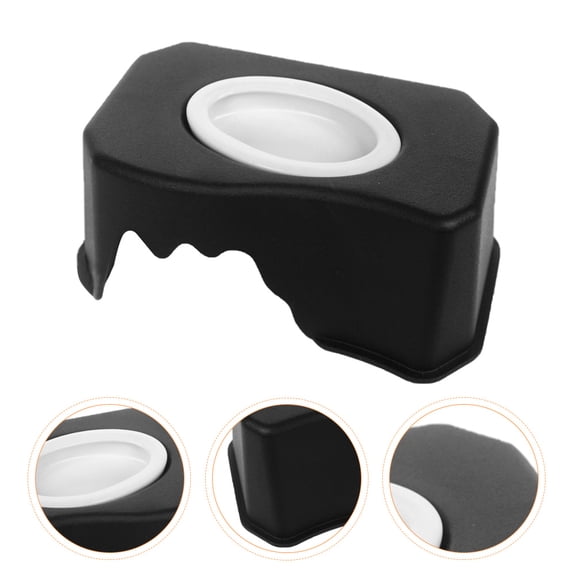 OFFIGAM Crawl Pets Hidden Platform Reptile Box Adornment Black Plastic Pets 1Set