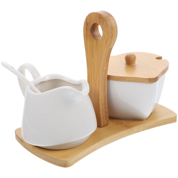 OFFIGAM Ceramic Cream Jug and Sugar Bowl Set for Kitchen Decor, Simple Elegant Design, Ideal for Coffee and Tea Serving