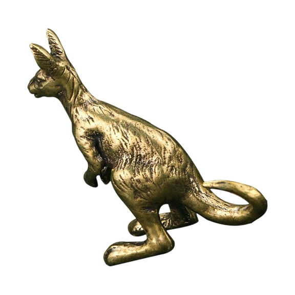 OFFIGAM Creative Brass Kangaroo Desktop Ornament with Unique Design for Indoor Decor