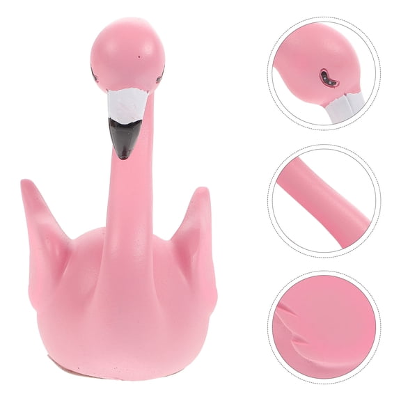 OFFIGAM Creative Pink Car Decoration Resin Flamingo Pattern Love Bird Ornament