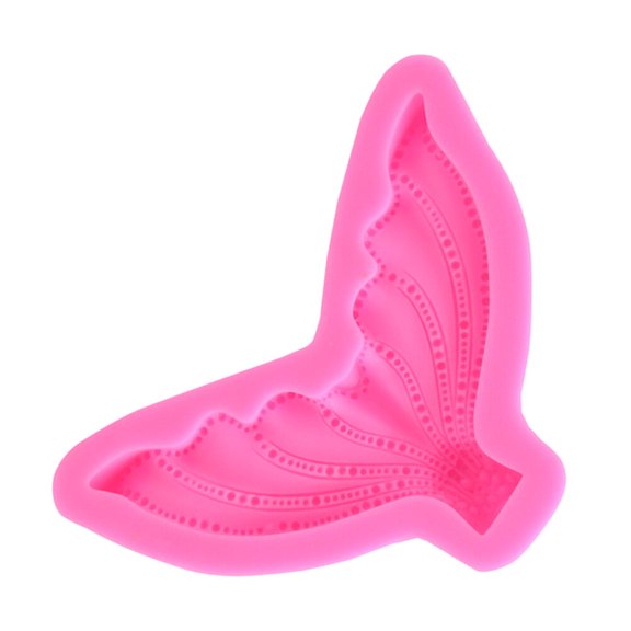 OFFIGAM Silicone Fondant Mold Marine Theme Mermaid Tail for Cake Decorating, 1 Pack, Baking Mold for Crafts and Pastry