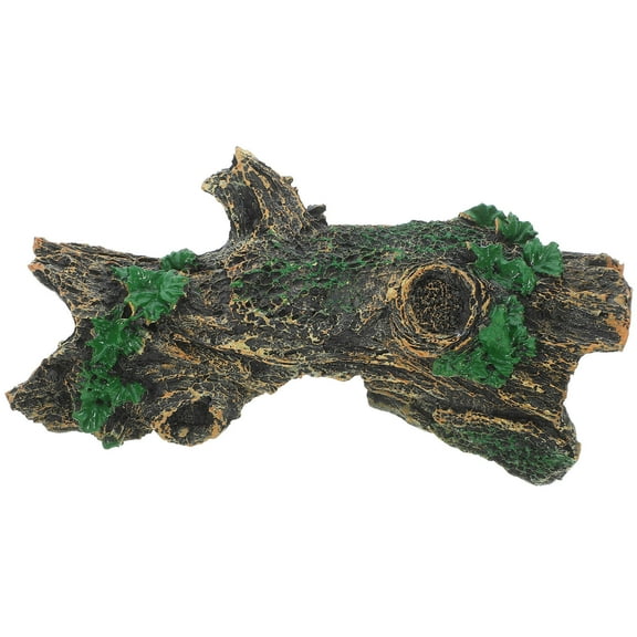 OFFIGAM Large Dark Brown Resin Reptile Hideout Cave, Natural Safe Shelter for Reptiles, Patio and Terrarium Decor