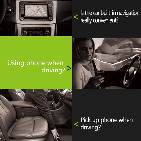 OFFIGAM Black Car Head Up Display Phone Holder with Seamless Connection and Hard Glass
