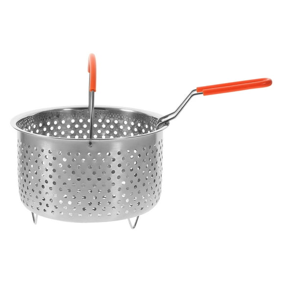 OFFIGAM Stainless Steel Deep Fry Basket with Ergonomic Handle for Pot Cooking, Frying, and Kitchen Use