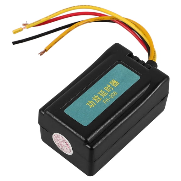 OFFIGAM Black 12V Car Digital Timer Relay Board Delay Module for Automotive Speaker Control
