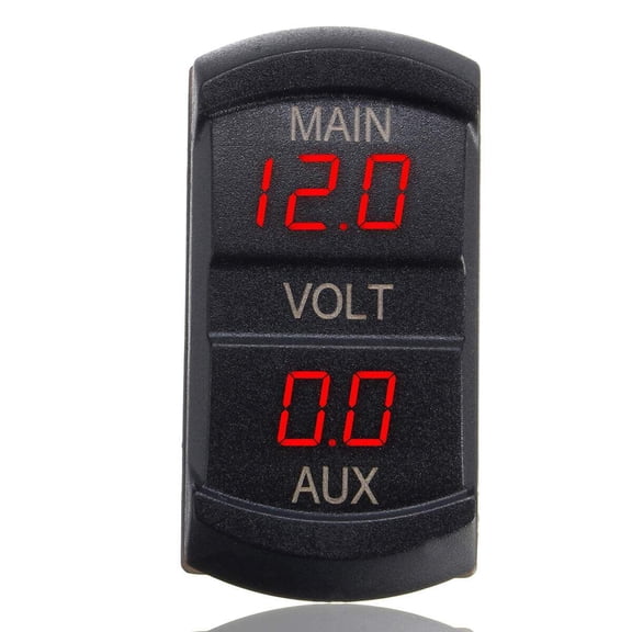 OFFIGAM Digital Voltage Gauge Black for Over Voltage Protection in Car 1Pack