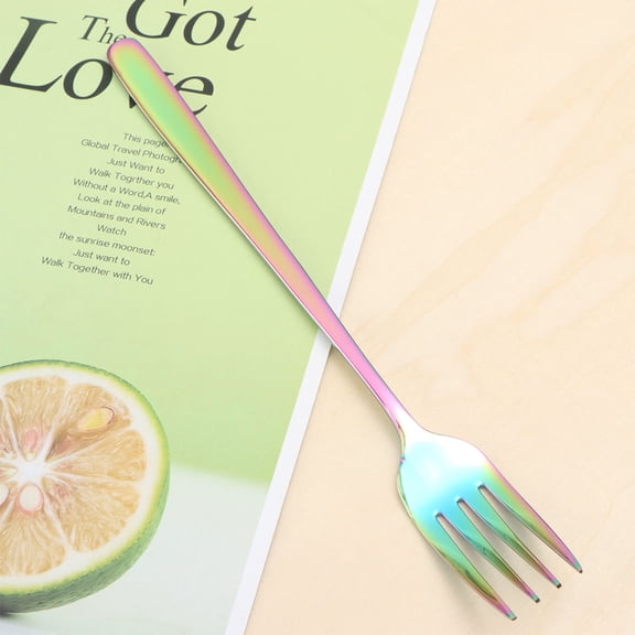 OFFIGAM Dinner Forks, Multi-Color, Stainless Steel, Anti-Rust, for Elegant Dining