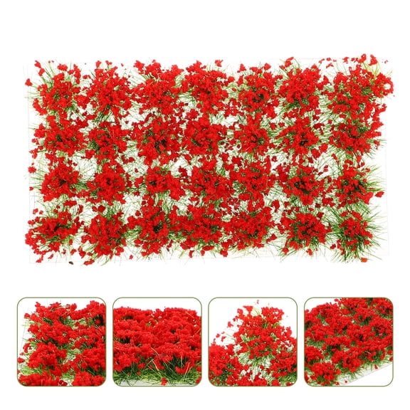 OFFIGAM Diy Miniature Grass Cluster with Realistic Design Red Resin Figure for Hobbyists 1Pack