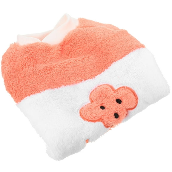 OFFIGAM Red Pet Costume Coral Fleece Dog Clothes Comfortable Outfit for Festivals Birthdays and Special Occasions