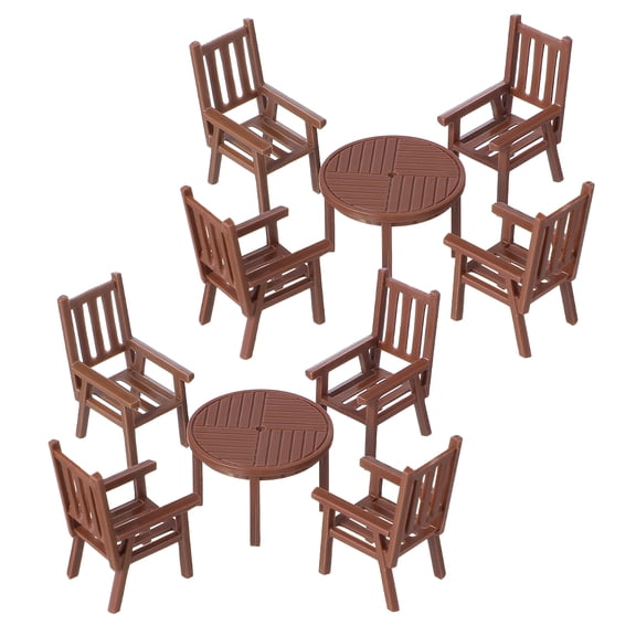 OFFIGAM Dollhouse Table Model Mini Kitchen Supplies for Hobby Modeling 2 Sets