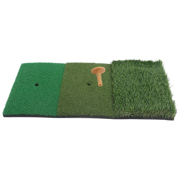 OFFIGAM Golf Practice Mat with Non- EVA Base, Driving Range Training Set for Beginners and Amateur Golfers, Green Mat