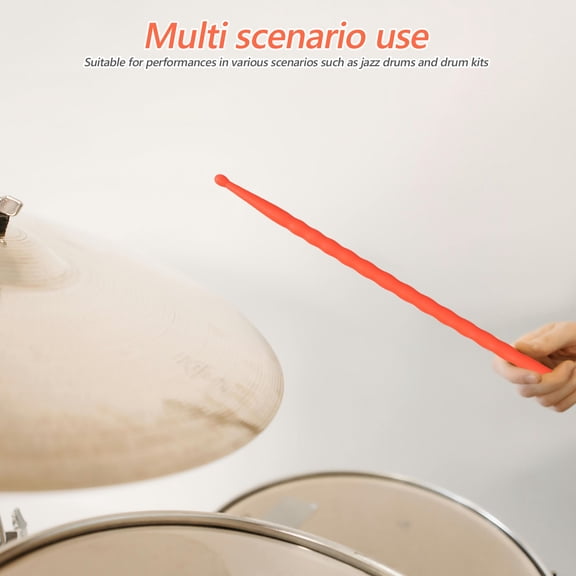 OFFIGAM Carbon Fiber Drumming Sticks for Beginners, Orange Pair Designed to Reduce Arm Fatigue