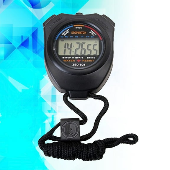 OFFIGAM Dual Stopwatch Timer Black - Multi-Function Electronic Stopwatch for Athletic Training and Sports Timing, 1 Set