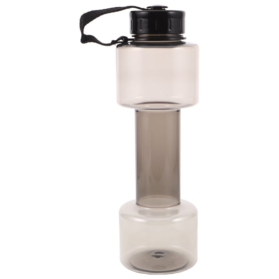 OFFIGAM Dumbbell Shaped Portable Flask Light Grey for Fitness and Hydration