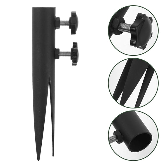 OFFIGAM Durable Black Garden Flagpole Stake for Outdoor Use with Tool Free Setup and Matte Finish
