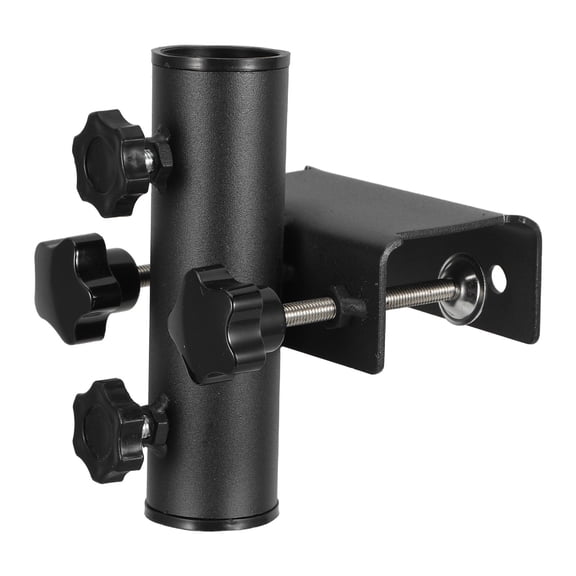 OFFIGAM Durable Black Patio Umbrella Clamp Stand with Space Saving Clip Design for Decks