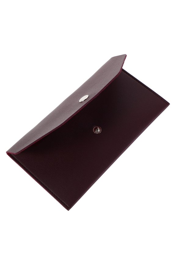 Brown Cash Envelope Wallet Snap Closure, Compact Size for Daily Money Storage and Budget Management