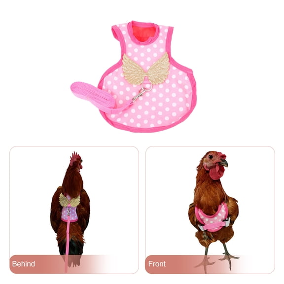 OFFIGAM Adjustable Polyester Hen with Leash, Vest for Walking, Outdoor Use and Small Pets
