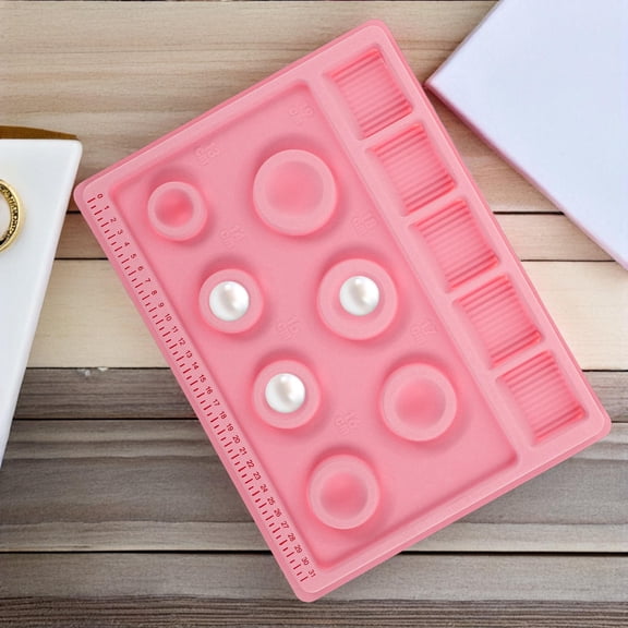 OFFIGAM Durable Plastic Beading Plate for Bracelet Design with Compact Portable Jewelry Craft Board