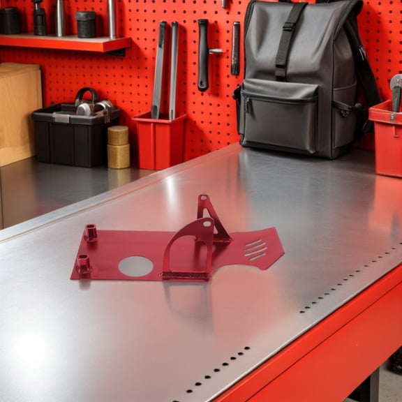 OFFIGAM Red Aluminum Motorcycle Skid Plate, Alloy Guard with for Off-Road and Trail Riding