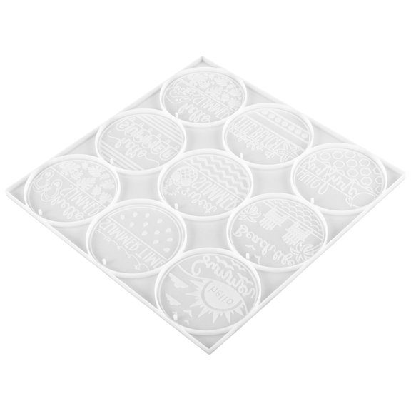 OFFIGAM Durable White Silicone Key Chain Mold for DIY Crafts Flexible 3 Pack