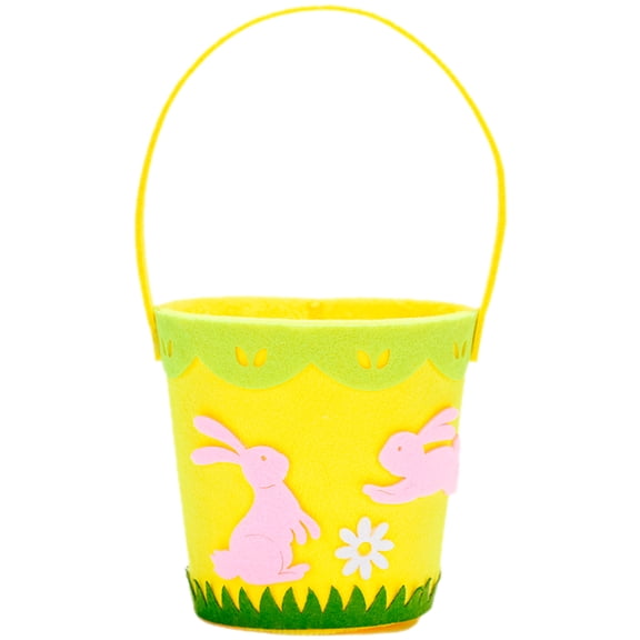 OFFIGAM Easter Party present Basket Empty to Fill Non-Woven Fabric Organizer for Families 1Pcs 9.43x5.11in